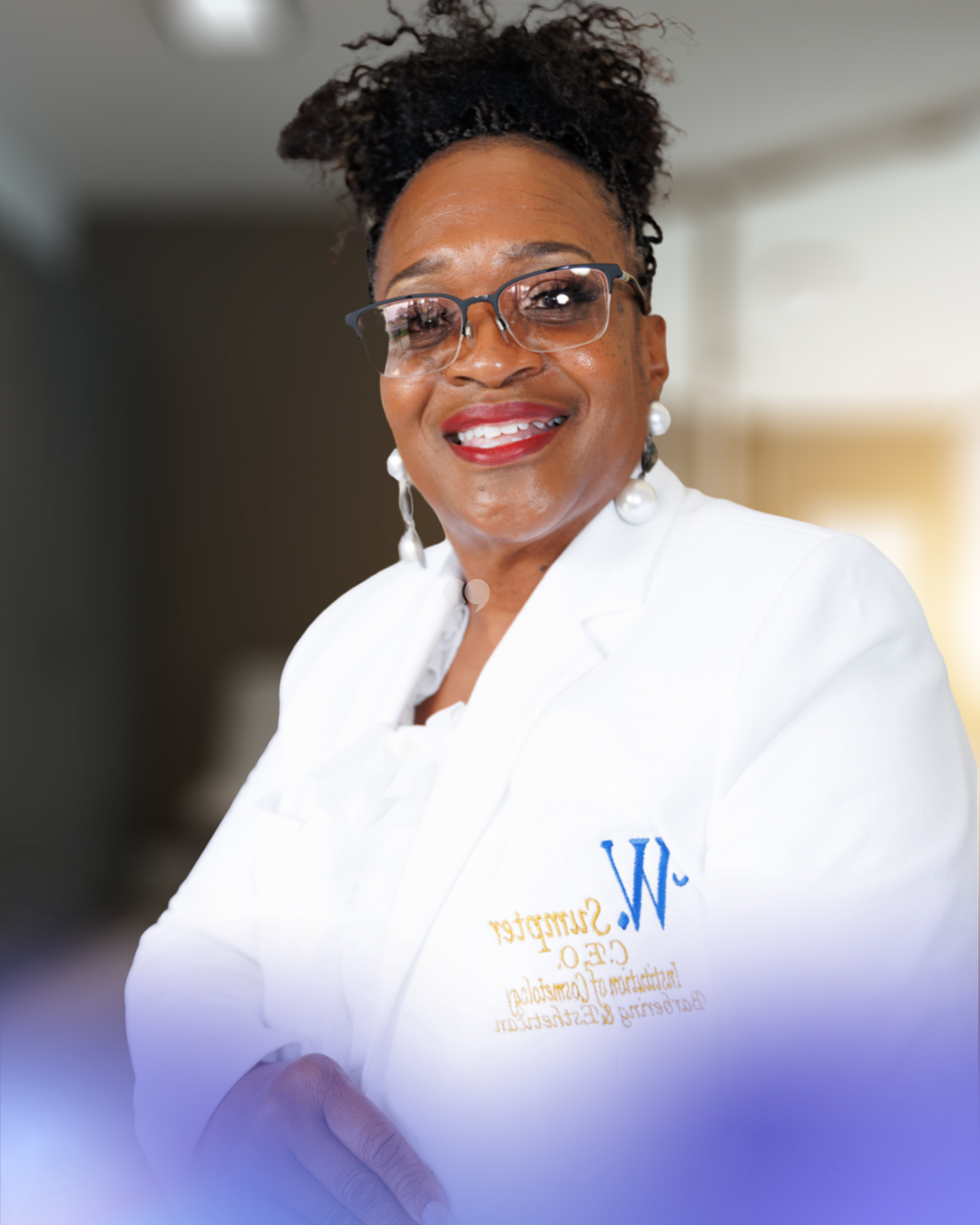 The W beauty student portrait